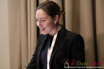 Yandex's Tatiana Kalinina (Татьяна Калинина) at iDate Moscow 2012 in Russia