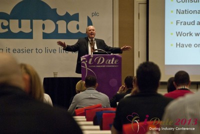 Steve Baker of the US Federal Trade Commission addressing the dating industry at iDate 2013 in Las Vegas