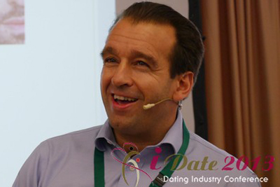 Alistair Shrimpton, Director of Business Development at Meetic at iDate 2013 in Köln Germany 